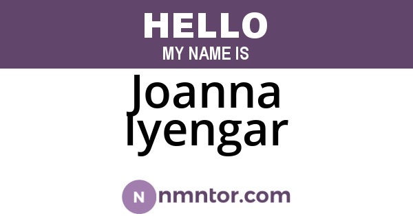 Joanna Iyengar