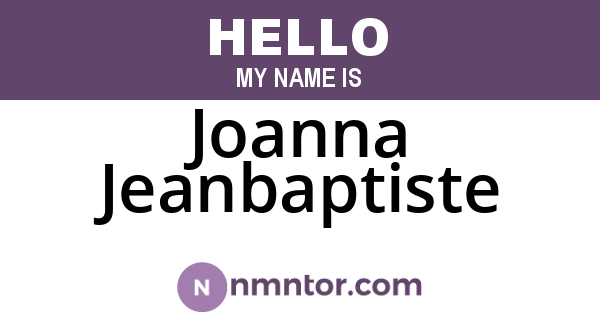 Joanna Jeanbaptiste