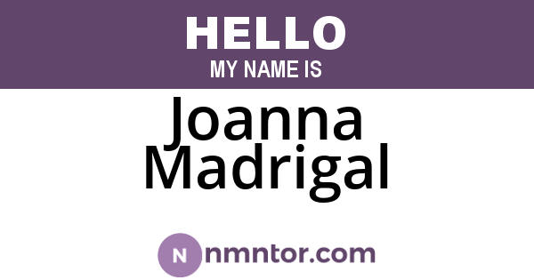 Joanna Madrigal