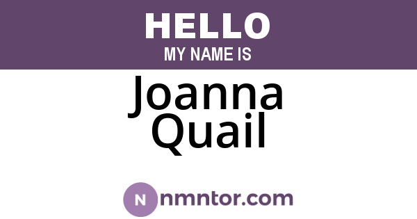 Joanna Quail