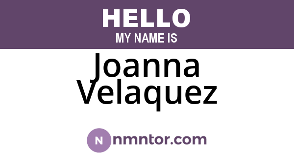 Joanna Velaquez
