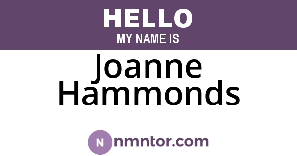 Joanne Hammonds