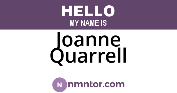 Joanne Quarrell