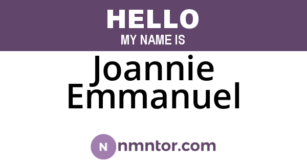 Joannie Emmanuel