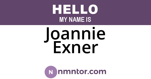 Joannie Exner