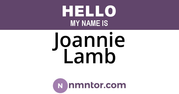 Joannie Lamb