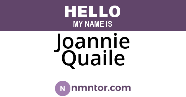 Joannie Quaile