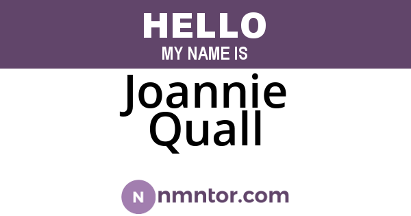 Joannie Quall