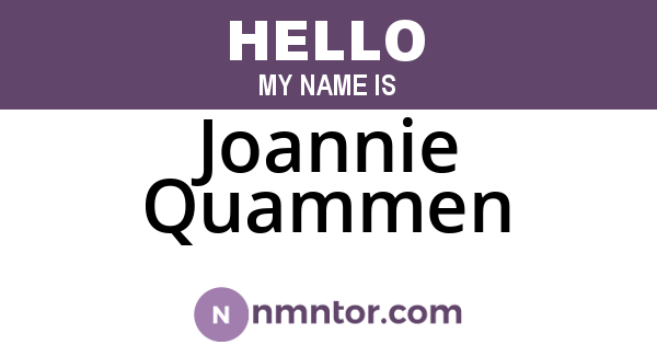 Joannie Quammen