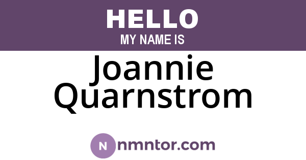 Joannie Quarnstrom