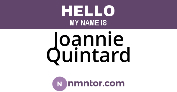Joannie Quintard