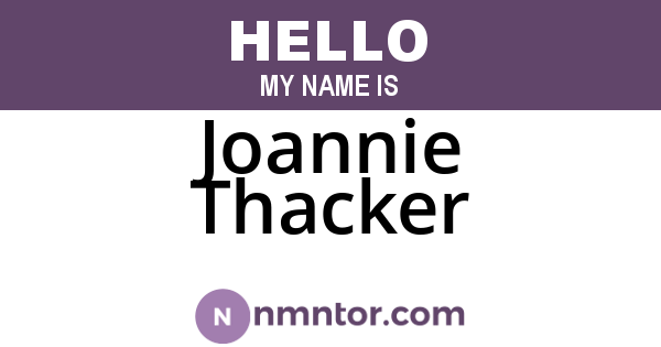 Joannie Thacker