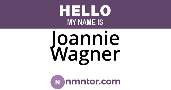 Joannie Wagner