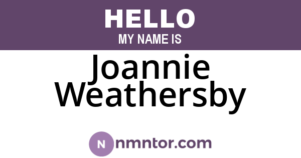 Joannie Weathersby