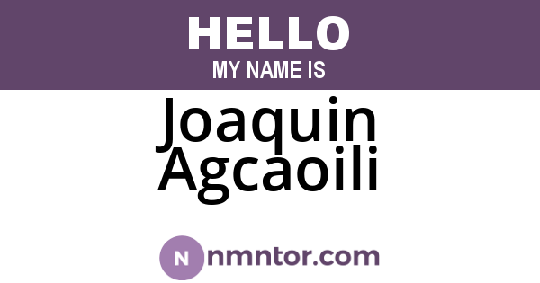 Joaquin Agcaoili
