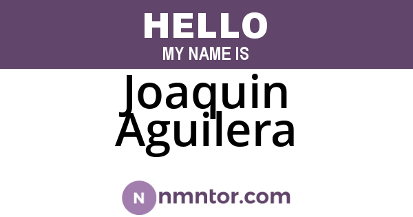 Joaquin Aguilera