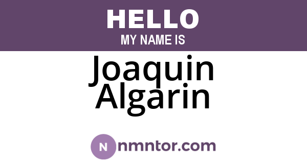 Joaquin Algarin