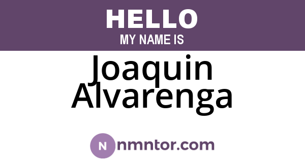 Joaquin Alvarenga