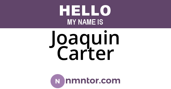 Joaquin Carter