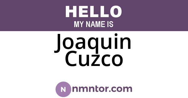 Joaquin Cuzco