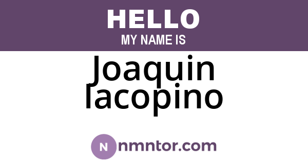 Joaquin Iacopino