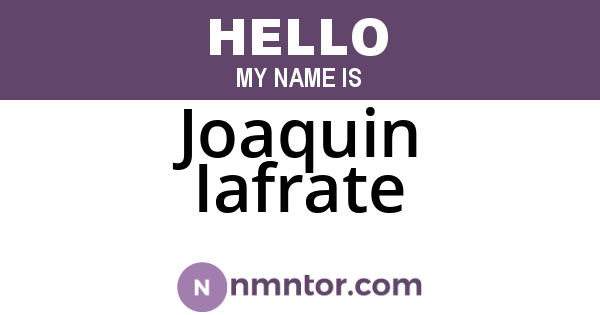 Joaquin Iafrate