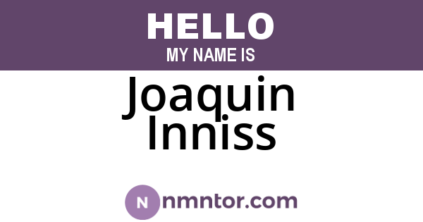 Joaquin Inniss