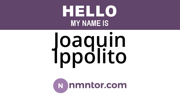 Joaquin Ippolito