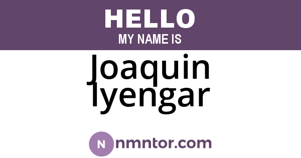 Joaquin Iyengar