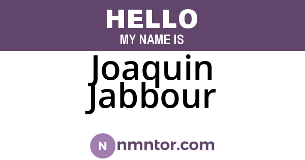 Joaquin Jabbour