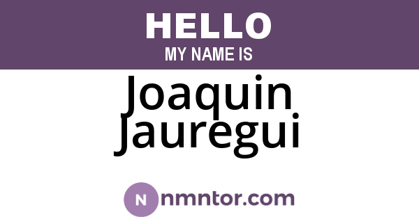 Joaquin Jauregui