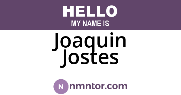 Joaquin Jostes