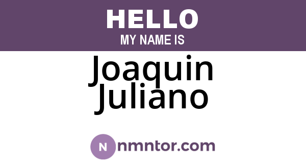 Joaquin Juliano