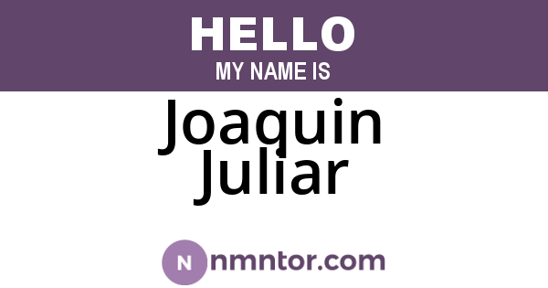 Joaquin Juliar