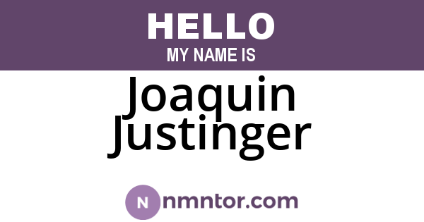 Joaquin Justinger