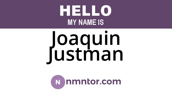 Joaquin Justman