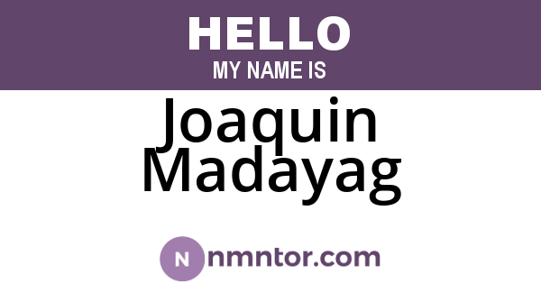 Joaquin Madayag