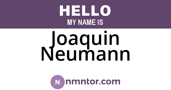 Joaquin Neumann