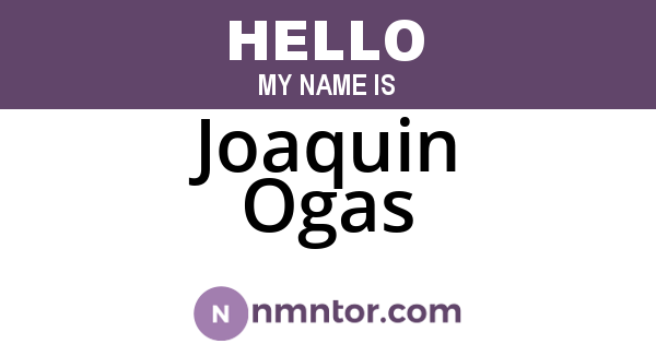 Joaquin Ogas