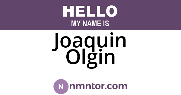 Joaquin Olgin