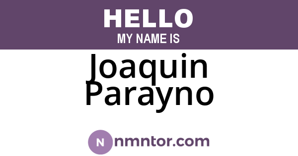 Joaquin Parayno