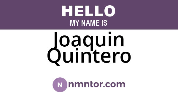Joaquin Quintero