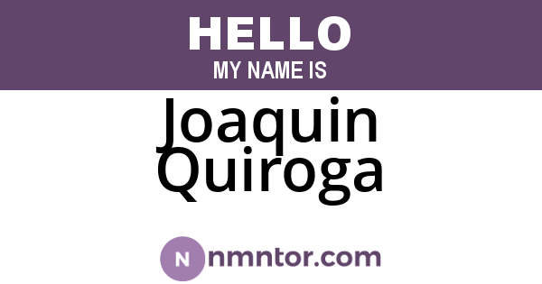 Joaquin Quiroga