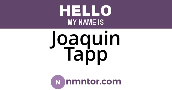 Joaquin Tapp