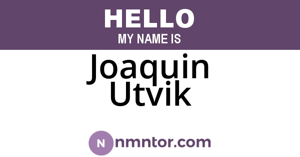 Joaquin Utvik