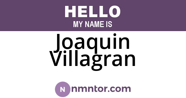Joaquin Villagran
