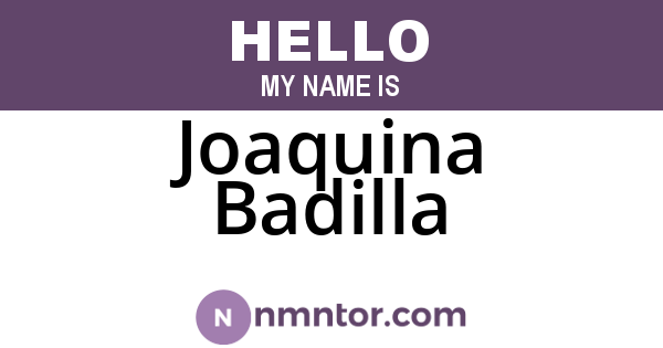 Joaquina Badilla