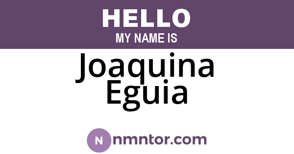 Joaquina Eguia