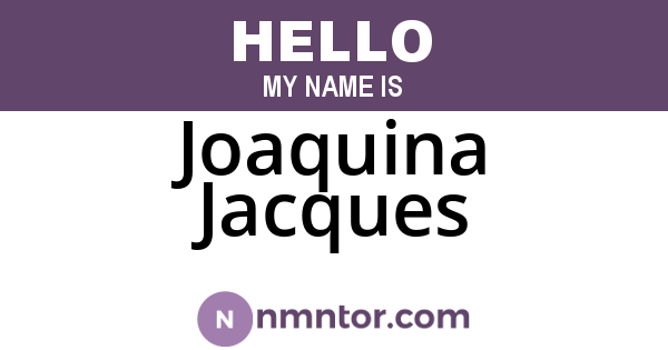 Joaquina Jacques