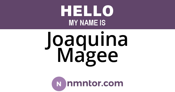 Joaquina Magee